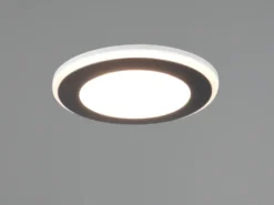 Runder LED Deckeneinbaustrahler AURA Schwarz matt Ø 8,2cm