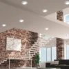 Runder LED Deckeneinbaustrahler AURA Silber Chromfarben Ø 8,2cm