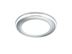 Runder LED Deckeneinbaustrahler AURA Silber Chromfarben Ø 8,2cm