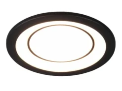 Runder LED Deckeneinbaustrahler CORE in Schwarz matt Ø 14,8cm