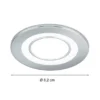 Runder LED Deckeneinbaustrahler CORE in Silber Chromfarben Ø 8,2cm