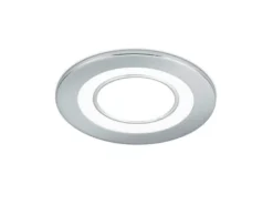 Runder LED Deckeneinbaustrahler CORE in Silber Chromfarben Ø 8,2cm