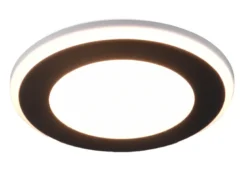 Runder LED Deckeneinbaustrahler AURA Schwarz matt Ø 14,8cm