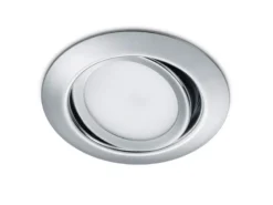 Runder LED Einbaustrahler Decke im 4er Set schwenkbar Chrom glänzend 5 Watt