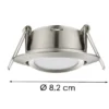 Runder LED Einbaustrahler Decke im 4er Set schwenkbar Silber matt 5 Watt