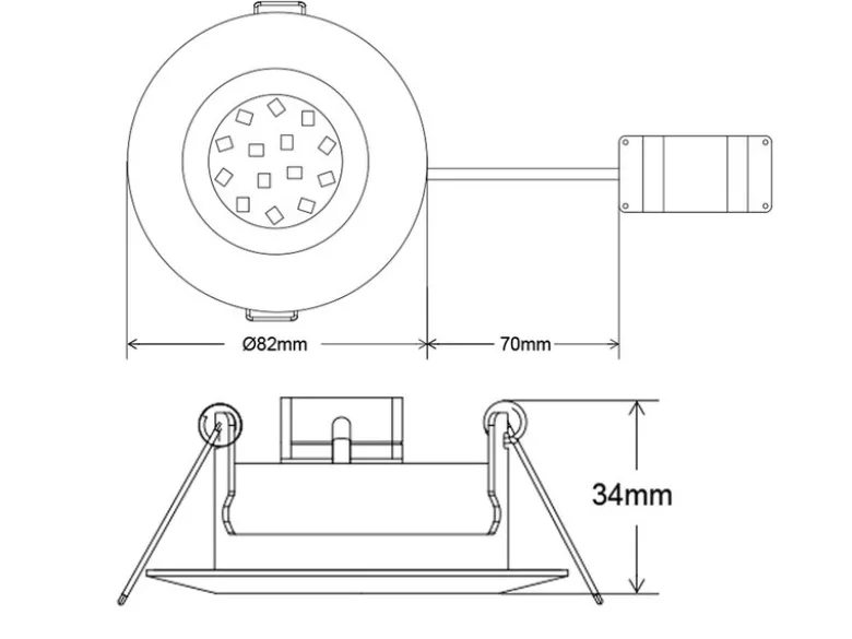 Runder LED Einbaustrahler Decke im 4er Set schwenkbar Silber matt 5 Watt
