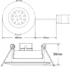 Runder LED Einbaustrahler Decke Doppelpack schwenkbar Silber matt 5 Watt