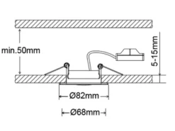 Runder LED Einbaustrahler Decke Doppelpack schwenkbar Silber matt 5 Watt