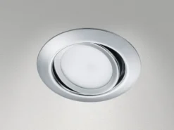 Runder LED Einbaustrahler RILA schwenkbar Chrom glänzend 5 Watt