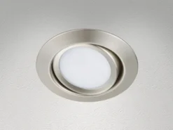 Runder LED Einbaustrahler RILA schwenkbar Nickel matt 5 Watt - Deckenbeleuchtung