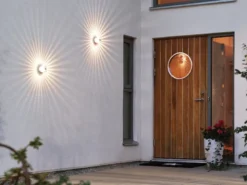 Runde Wandleuchte MONZA für effektvolle Beleuchtung, 3W, massives Aluminium