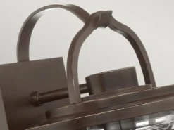 Rustikale Außenwandleuchte LASALLE aus Aluminium, Höhe 39cm
