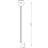 Rustikales LED Schnurpendel aus Hanfseil mit Knoten, Höhe 150cm