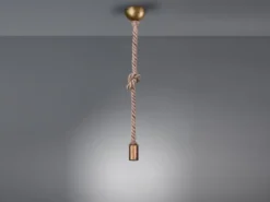 Rustikales Schnurpendel ROPE aus Hanfseil mit Knoten, Höhe 150cm