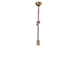 Rustikales Schnurpendel ROPE aus Hanfseil mit Knoten, Höhe 150cm