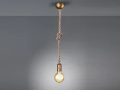 Rustikales Schnurpendel ROPE aus Hanfseil mit Knoten, Höhe 150cm