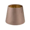 Samt Lampenschirm NELDE Braun Gold für E14 Tischleuchten Gestelle, Ø 16cm klein