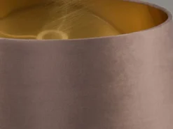 Samt Lampenschirm NELDE Braun / Gold für E27 Stehleuchten Gestelle, Ø 50cm groß