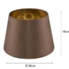 Samt Lampenschirm NELDE Braun Gold für E27 Tischlampen & Stehlampen, Ø 26cm