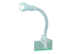 Schlauch-Klemmlampe, E14, Höhe 45cm, flexibel, weiß