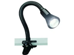 Schlauch-Klemmlampe FLEXO, E14, Höhe 45cm, flexibel, schwarz