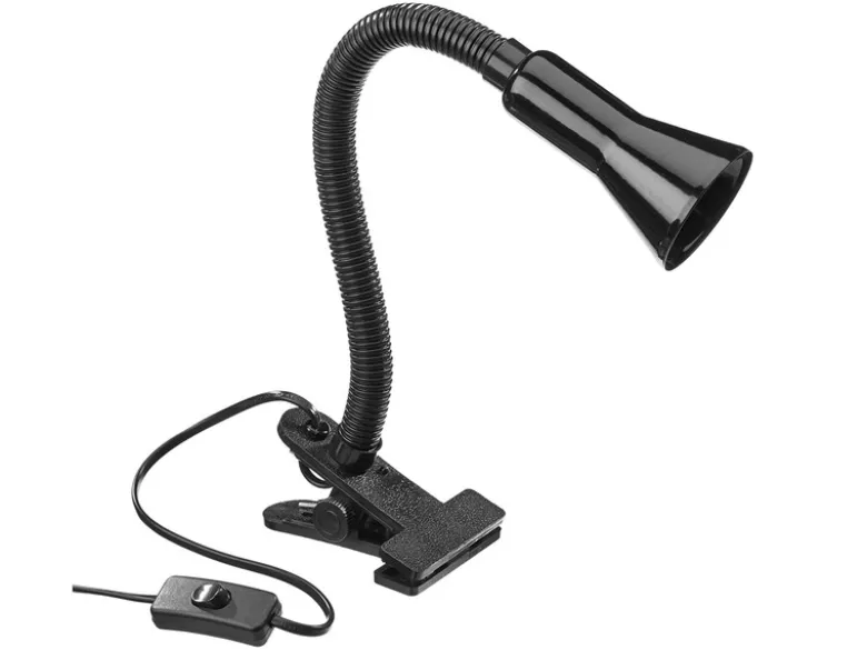 Schlauch-Klemmlampe FLEXO, E14, Höhe 45cm, flexibel, schwarz