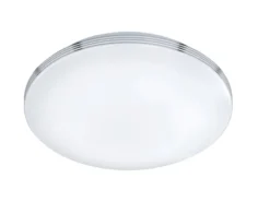 Schlichte LED Badleuchte APART, Deckenleuchte Chrom, Acryl weiß, Ø 35cm