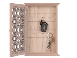 Schlüsselkasten RENA aus Holz mit ausgefallener Dekotür, Höhe 30cm