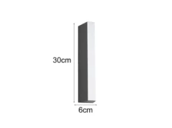 Schmale LED Außenwandleuchte MARNE Up and Down IP65, Höhe 30cm