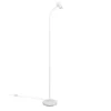 Schmale Stehlampe TARYN Weiß mit flexibel einstellbarem Spot, Höhe 133,5cm