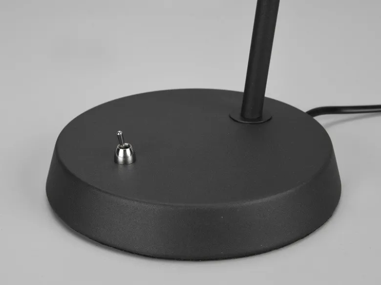 Schreibtischlampe ENZO Metallschirm in Schwarz Gelenkarm Höhe 50cm