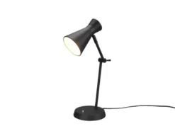 Schreibtischlampe ENZO Metallschirm in Schwarz Gelenkarm Höhe 50cm