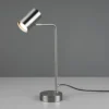 Schreibtischlampe MARLEY in Silber matt, Spot schwenkbar, Höhe 45cm