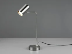 Schreibtischlampe MARLEY in Silber matt, Spot schwenkbar, Höhe 45cm