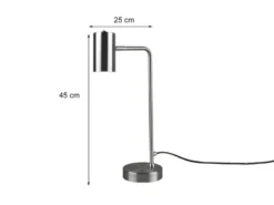 Schreibtischlampe MARLEY in Silber matt, Spot schwenkbar, Höhe 45cm