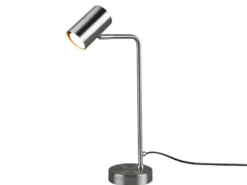 Schreibtischlampe MARLEY in Silber matt, Spot schwenkbar, Höhe 45cm