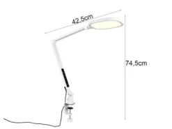 Schreibtischlampe SERVO LED dimmbar klemmbar 3 Lichtfarben inkl. Tageslicht 58cm