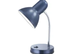 Schreibtischlampe / Tischleuchte Blau mit LED, Flexrohr