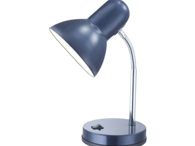 Schreibtischlampe / Tischleuchte Blau mit LED, Flexrohr