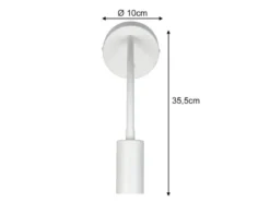 Schwanenhals Leselampe TARYN Weiß mit Schalter, Breite 10cm