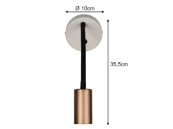 Schwanenhals Leselampe TARYN Coffee / Grau mit Schalter, Breite 10cm