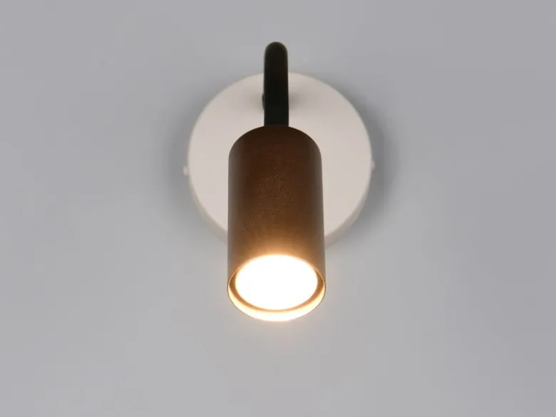 Schwanenhals Leselampe TARYN Coffee / Grau mit Schalter, Breite 10cm