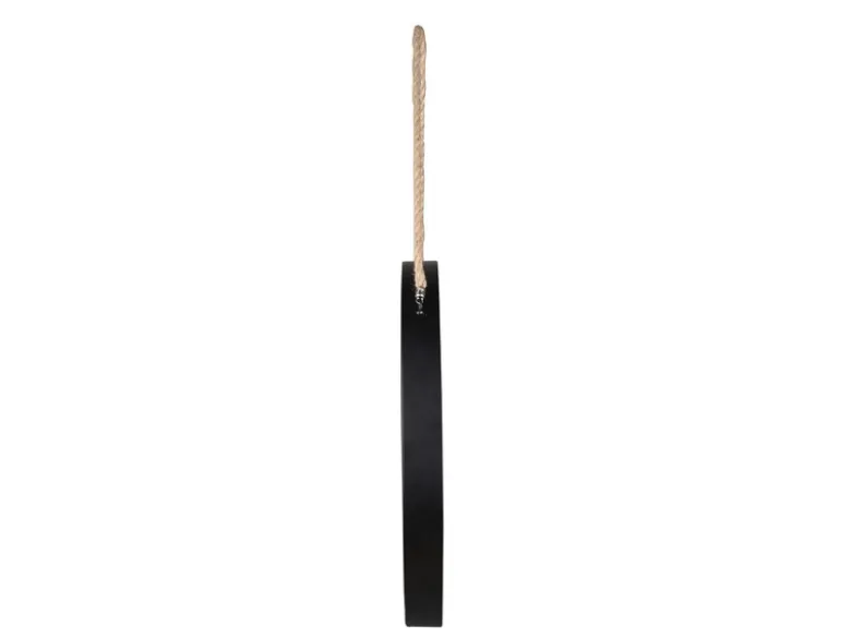Schwarzer Metallspiegel TAIRA Ø40cm Wandspiegel zum Aufhängen