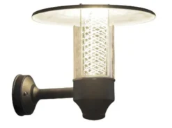 Schwarze Wandleuchte NOVA mit Reflektorgitter, GU10, Aluminium, IP44