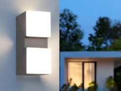 Schwenkbare LED Außenwandleuchten - 2er Set, Höhe 28cm, Anthrazit
