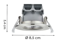 Schwenkbare LED Einbaustrahler Decke 3er Set rund dimmbar Nickel matt 5,5W