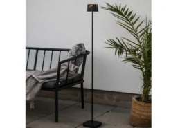 SET Akku Stehlampe 120cm & Tischleuchte 36cm für Outdoor kabellos Schwarz