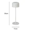 SET Akku Tischleuchten per USB aufladbar, Weiß Höhe 20cm & 36cm