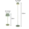 SET: Kleine Akku Stehlampe 123cm & Tischlampe 39cm für Outdoor kabellos Grün