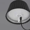 SET: Kleine Akku Stehlampe 123cm & Tischlampe 39cm für Outdoor kabellos Schwarz
